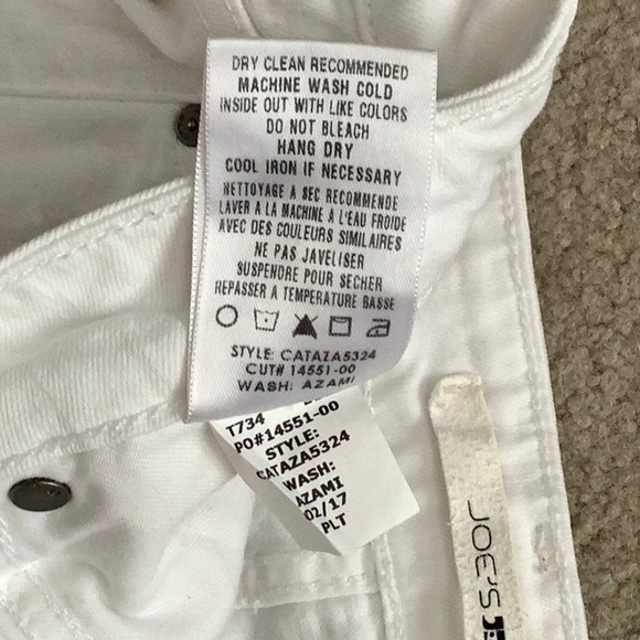 Joe’s Jeans Azami Released Hem Straight Leg White - Picture 8 of 9